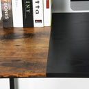 120CM Modern Industrial Style Desk – Sturdy and Stylish Workspace Solution, Black Brown/Black White