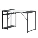 120CM Modern Industrial Style Desk – Sturdy and Stylish Workspace Solution, Black Brown/Black White