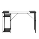 120CM Modern Industrial Style Desk – Sturdy and Stylish Workspace Solution, Black Brown/Black White