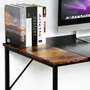 140CM Modern Industrial Style Desk – Spacious and Stylish Workspace Solution，Black Brown/Black White