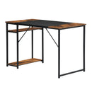 140CM Modern Industrial Style Desk – Spacious and Stylish Workspace Solution，Black Brown/Black White