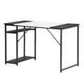 140CM Modern Industrial Style Desk – Spacious and Stylish Workspace Solution，Black Brown/Black White