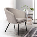Modern Velvet Accent Chair – Stylish and Comfortable Seating, Beige/Dark Grey/ Pink
