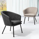 Modern Velvet Accent Chair – Stylish and Comfortable Seating, Beige/Dark Grey/ Pink