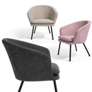 Modern Velvet Accent Chair – Stylish and Comfortable Seating, Beige/Dark Grey/ Pink