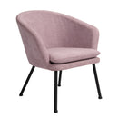 Modern Velvet Accent Chair – Stylish and Comfortable Seating, Beige/Dark Grey/ Pink