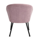 Modern Velvet Accent Chair – Stylish and Comfortable Seating, Beige/Dark Grey/ Pink