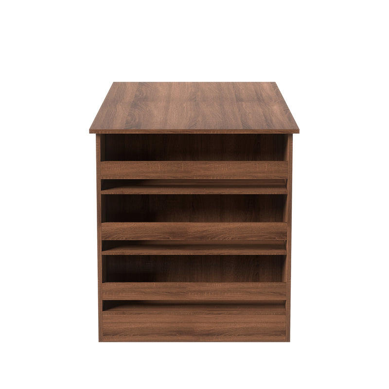 43.3" Modern Dining Table with Open Storage