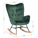Epping Green Velvet Rocking Chair – Modern Wingback Nursery & Lounge Chair