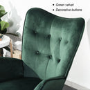 Epping Green Velvet Rocking Chair – Modern Wingback Nursery & Lounge Chair