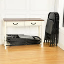 Set of 2/6 Foldable Black Metal Chairs – Heavy Duty, Ergonomic