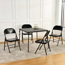 Set of 2/6 Foldable Black Metal Chairs – Heavy Duty, Ergonomic