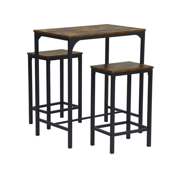 Rustic 3-Piece High Dining Set