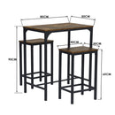 Rustic 3-Piece High Dining Set