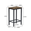 Rustic 3-Piece High Dining Set