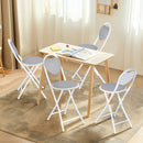 Heart-Shaped Folding Chair – 4-Pack – Comfortable &amp; Space-Saving Design (Grey, Pink, and Brown)