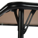 Folding PVC Dining Table with Black Steel Frame – 86x86 cm, Easy Storage