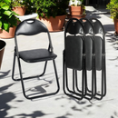 Sets of 2 & 4 Modern Black Folding Chair Set