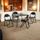 Sets of 2 & 4 Modern Black Folding Chair Set