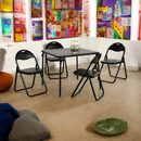 Sets of 2 & 4 Modern Black Folding Chair Set