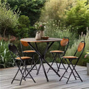 Heart-Shaped Folding Chair – 4-Pack – Comfortable &amp; Space-Saving Design (Grey, Pink, and Brown)