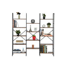 Industrial-Style Open Bookshelf with Multiple Shelves