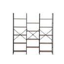 Industrial-Style Open Bookshelf with Multiple Shelves