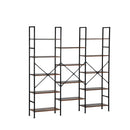 Industrial-Style Open Bookshelf with Multiple Shelves