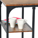 Industrial-Style High Table with Stools and Shelves