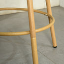 Set of 2 Modern Adjustable 360° Swivel Barstools - Aqua Blue Fabric