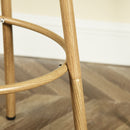 Set of 2 Modern Counter-Height Bar Stool – Biscuit Upholstery with Gold Metal Frame (250 lb Weight Capacity)