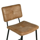 Cognac Upholstered Barstool – Modern Design with Ultimate Comfort Set of 2