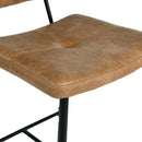 Cognac Upholstered Barstool – Modern Design with Ultimate Comfort Set of 2