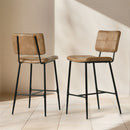Cognac Upholstered Barstool – Modern Design with Ultimate Comfort Set of 2