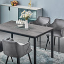 Brandt Walnut Dining Table – Modern Black Leg Design with Stylish Walnut Finish