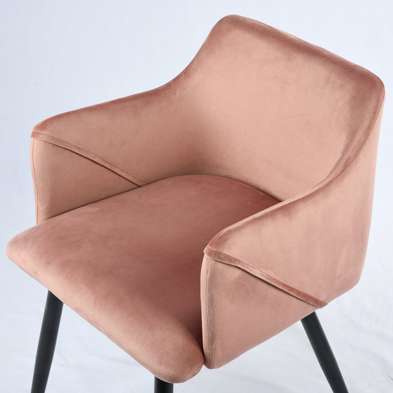 Set of 2 Rose Velvet Dining Chairs – Elegant & Comfortable Seating