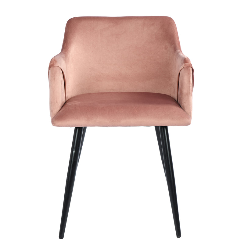 Set of 2 Rose Velvet Dining Chairs – Elegant & Comfortable Seating