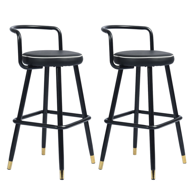 BALLON PU upholstery Counter Barstool(set of 2)-HomyCasa