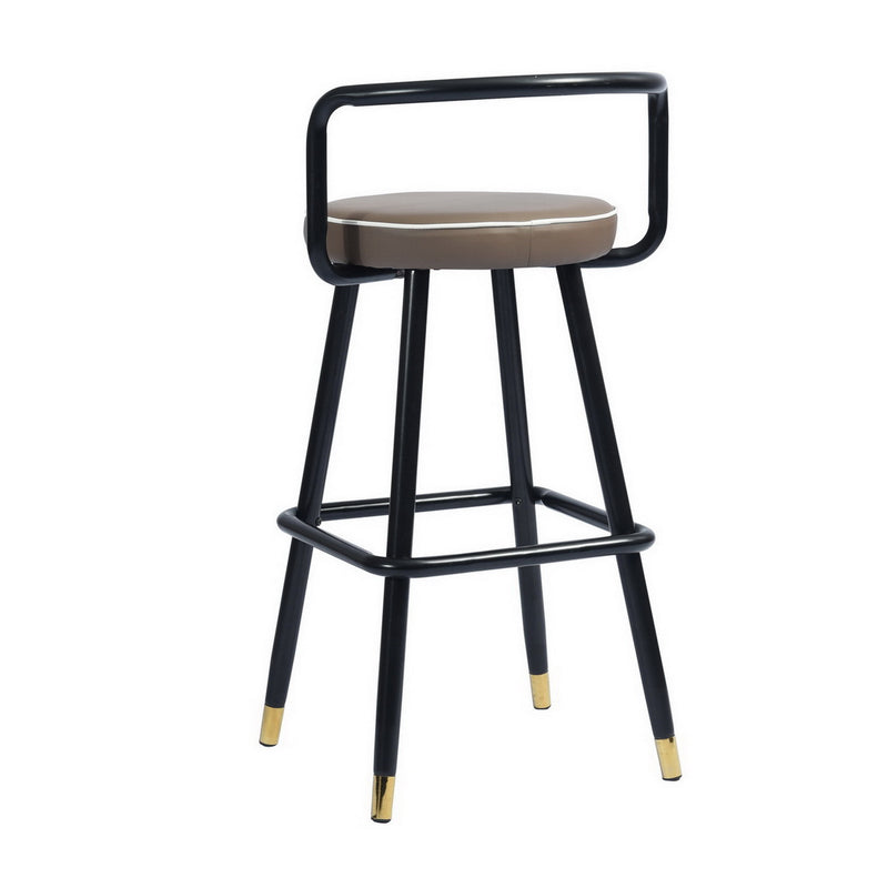 BALLON PU upholstery Counter Barstool(set of 2)-HomyCasa