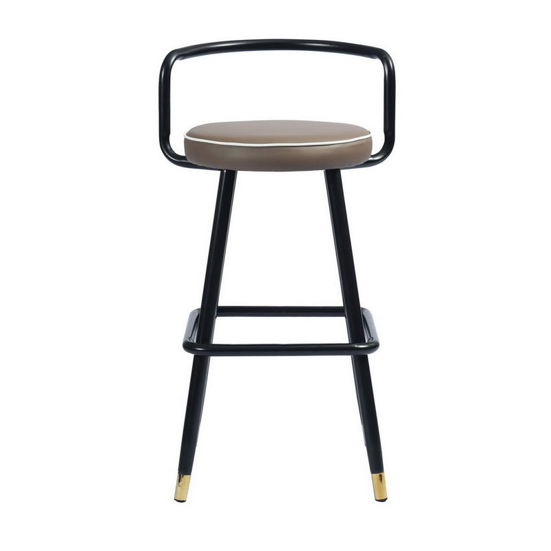 BALLON PU upholstery Counter Barstool(set of 2)-HomyCasa