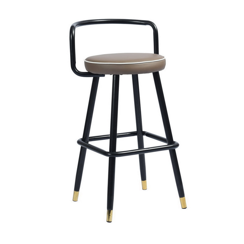 BALLON PU upholstery Counter Barstool(set of 2)-HomyCasa