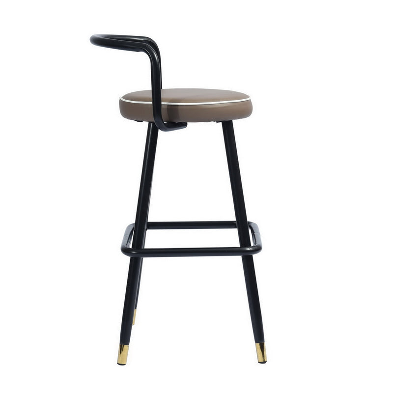 BALLON PU upholstery Counter Barstool(set of 2)-HomyCasa