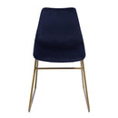 Set of 2 Elegant Velvet Dining Chairs – Gold Powder Coating