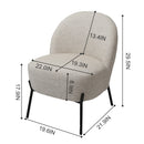 Beige Fabric Accent Chair with Black Painted Legs – Comfortable & Stylish