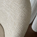 Beige Fabric Accent Chair with Black Painted Legs – Comfortable & Stylish