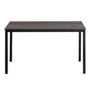 BRANDT Walnut Dining Table with Black Legs – 140 cm Length