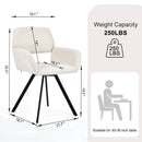 Set of 2 Modern Swivel Armchairs with Ergonomic Backrests – Beige Fabric with Adjustable Foot Nails