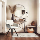 Set of 2 Modern Swivel Armchairs with Ergonomic Backrests – Beige Fabric with Adjustable Foot Nails