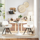 Set of 2 Modern Swivel Armchairs with Ergonomic Backrests – Beige Fabric with Adjustable Foot Nails