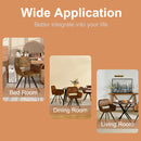 Set of 2 Swivel Armchair with Ergonomic Backrest – Vintage Brown Suede Fabric